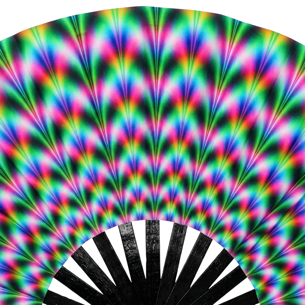Electric Aura - UV XXL Rave-Fächer