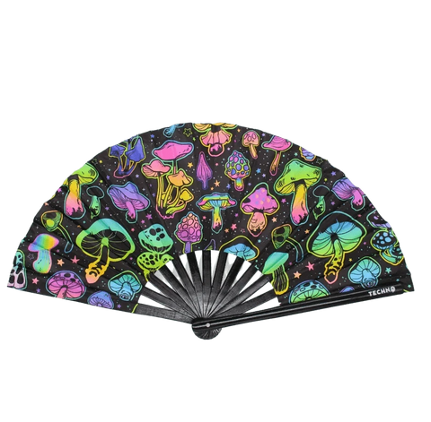 Shroom Glow - UV XXL Rave-Fächer