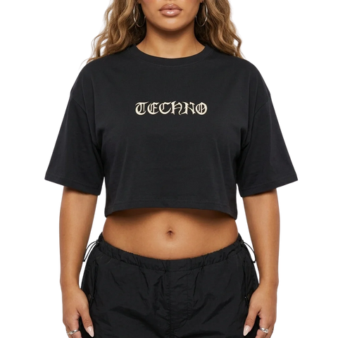 Techno Vibe Oversize Crop Top