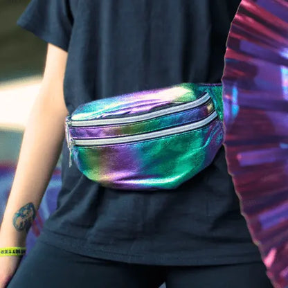 Holografische Techno Festival Bauchtasche