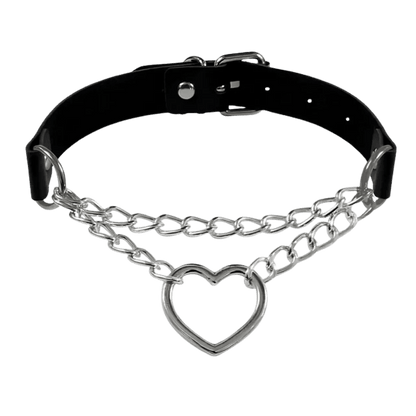 Love Beat Choker – Verstellbare Halskette mit Herz