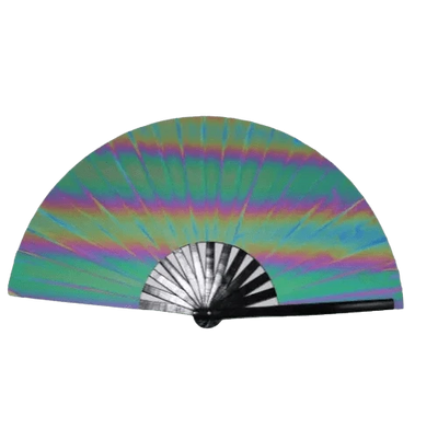 Rainbow Fusion - Reflektiver XXL Rave-Fächer für Festivals & Techno-Partys