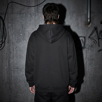 Rückansicht Dark Tribal Zip Hoodie, schlicht, Festival