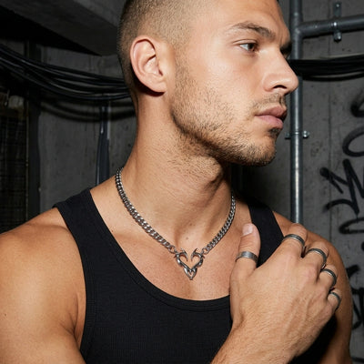 Cyber Heart Chain - Dreiviertel-Ansicht | Techno Essentials