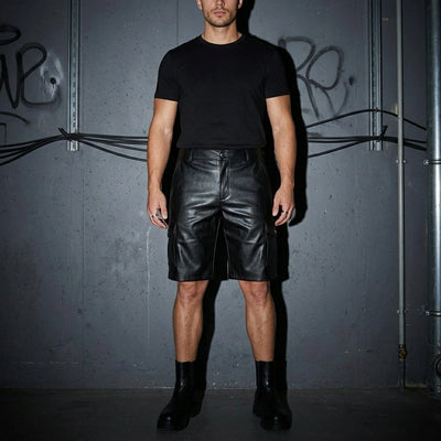 Urban Edge Techno Shorts Schwarz - Frontansicht | Techno Essentials