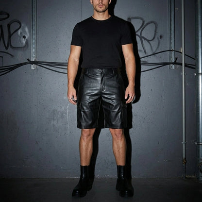 Urban Edge Techno Shorts Schwarz - Frontansicht | Techno Essentials